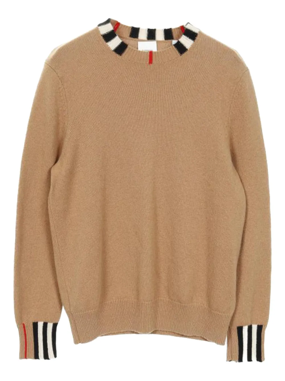 Burberry Pre-Owned 2000s Icon patterned-trim sweater - Toni neutri