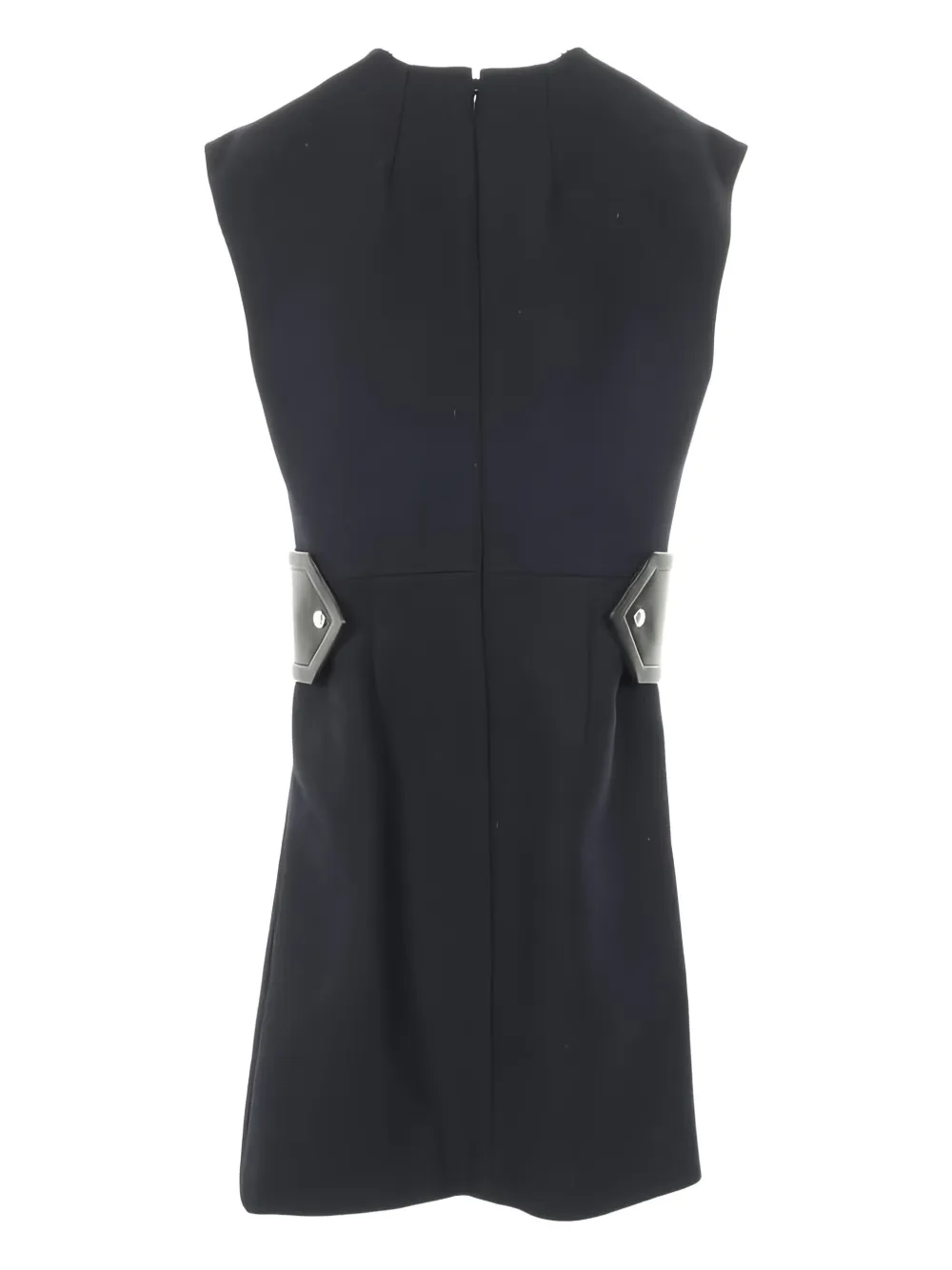 Celine Pre-Owned 2010s leather belt wool dress - Blauw