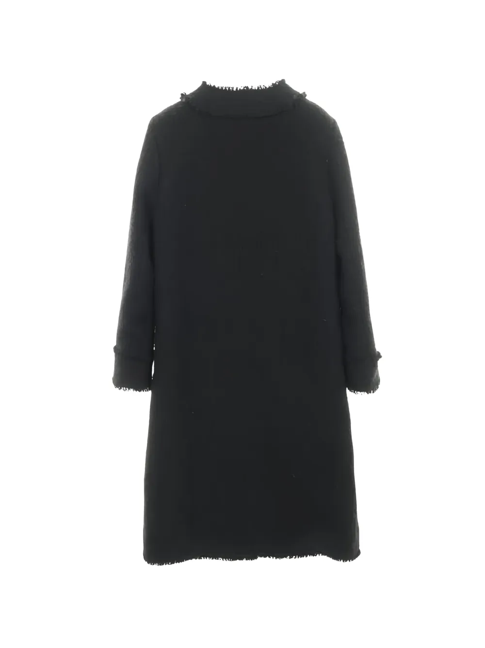 Dolce & Gabbana Pre-Owned 2000s DG logo-button single-breasted tweed coat - Zwart