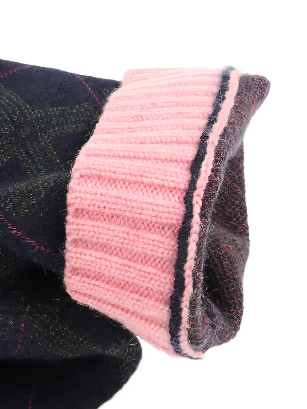 CHANEL Pre-Owned 1986-1988 emblem check-pattern knit dress - Blu