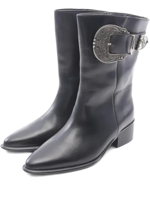 Loewe Pre-Owned 2020s Anagram pointed-toe boots