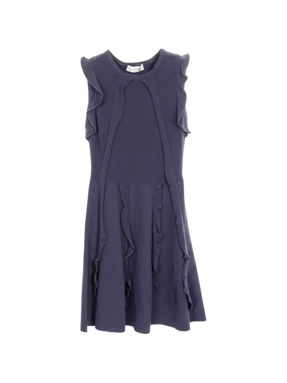 Valentino Garavani Pre-Owned 2010s ruffle-trim mini dress - Blu