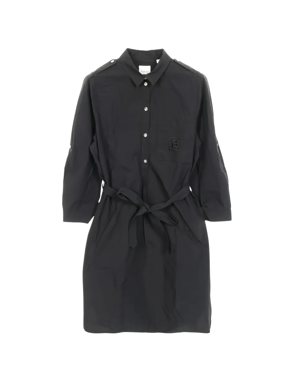 Burberry Pre-Owned 2000s Kelsy belt cotton shirt dress - Nero