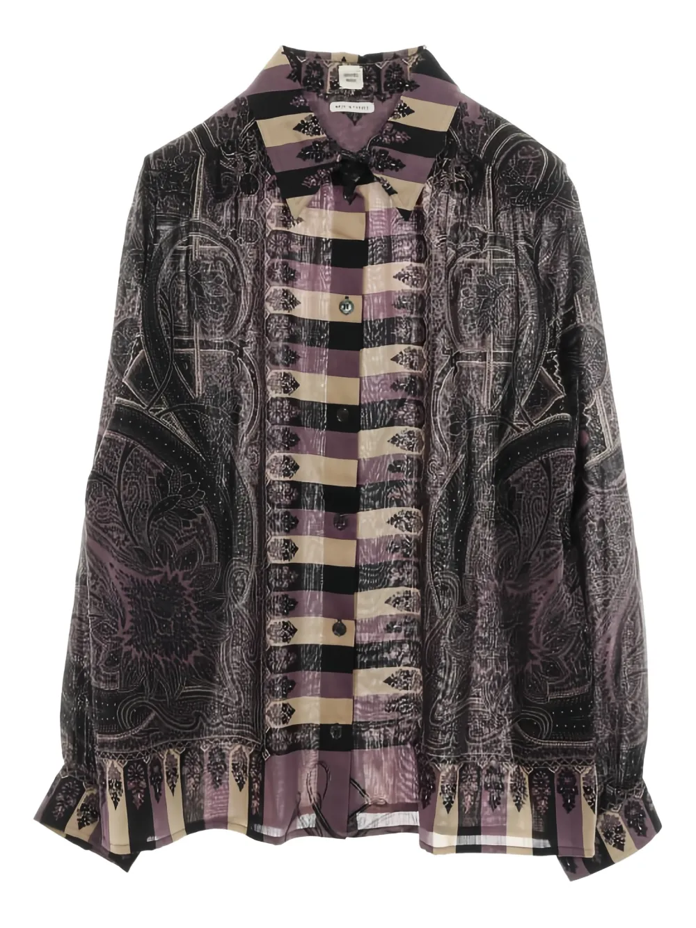 Hermès Pre-Owned Camicia a fiori - Viola