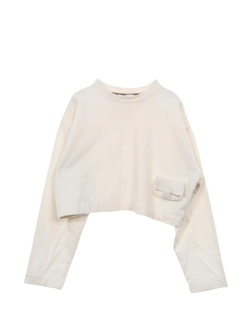 Fendi Pre-Owned Crew neck pocket cotton sweatshirt - Toni neutri