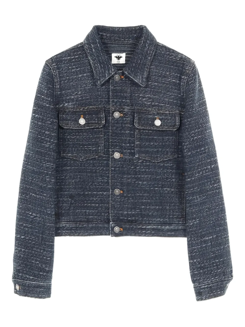 Christian Dior Pre-Owned bee embroidery cotton jacket - Blu