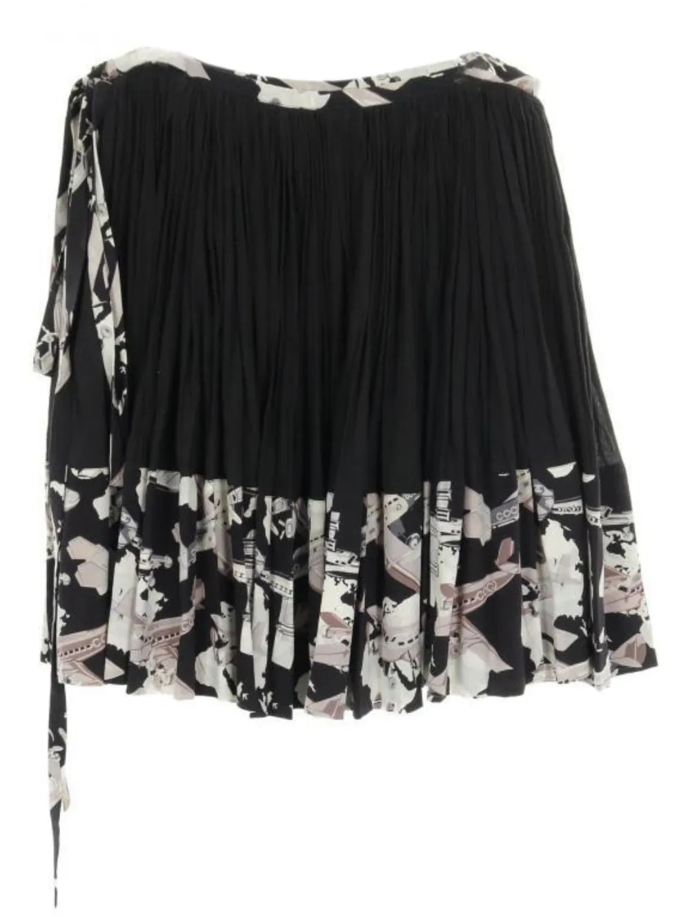 CHANEL Pre-Owned 1986-1988 ruffled mini skirt - Zwart