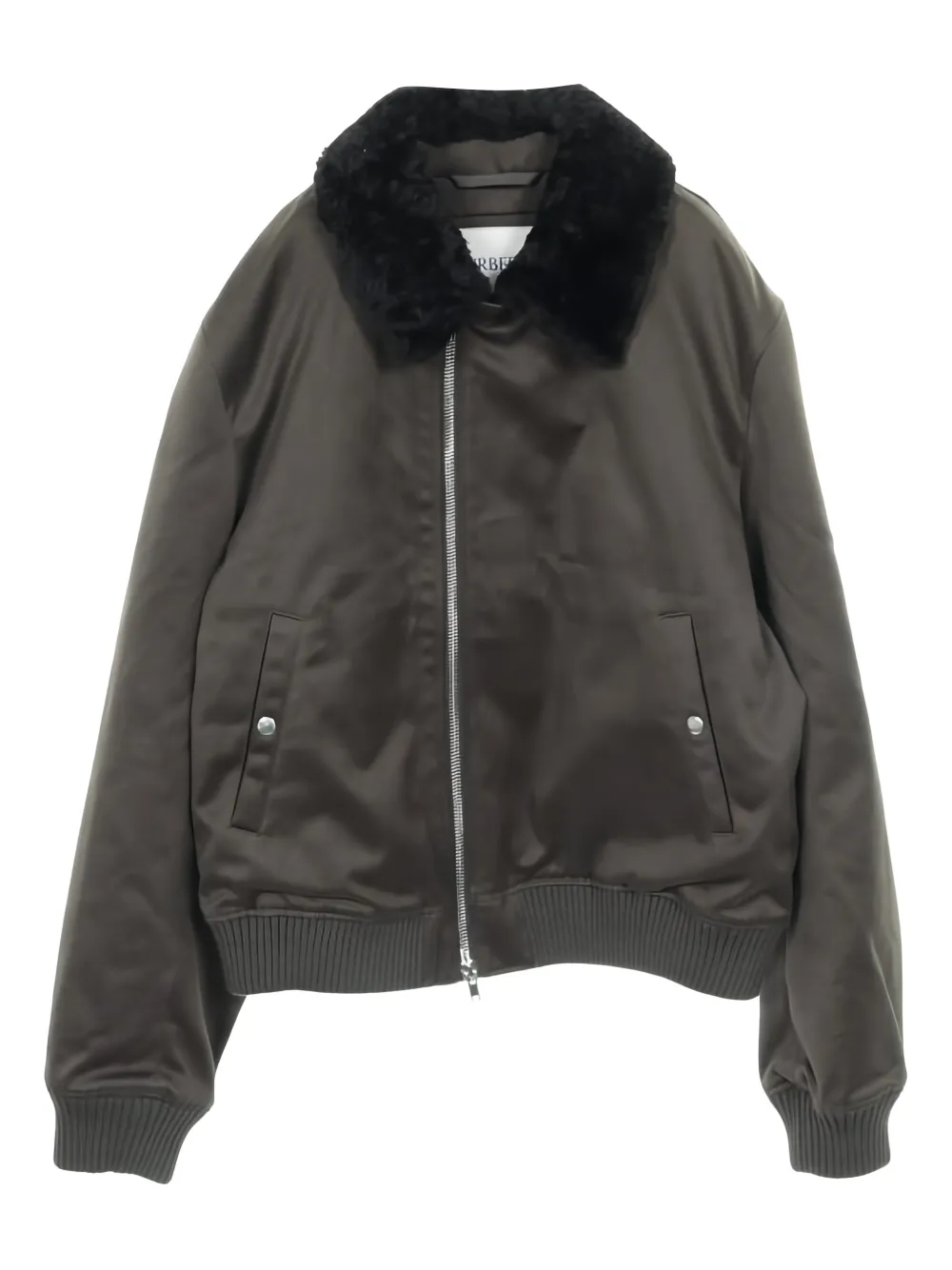 Burberry Pre-Owned textured-collar bomber jacket - Verde