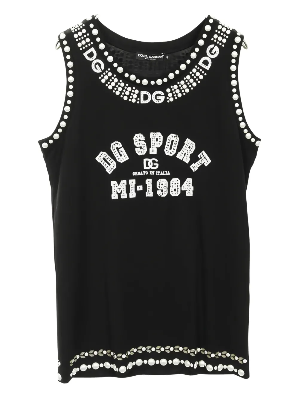 Dolce & Gabbana Pre-Owned 2010s logo bijou tank top - Nero