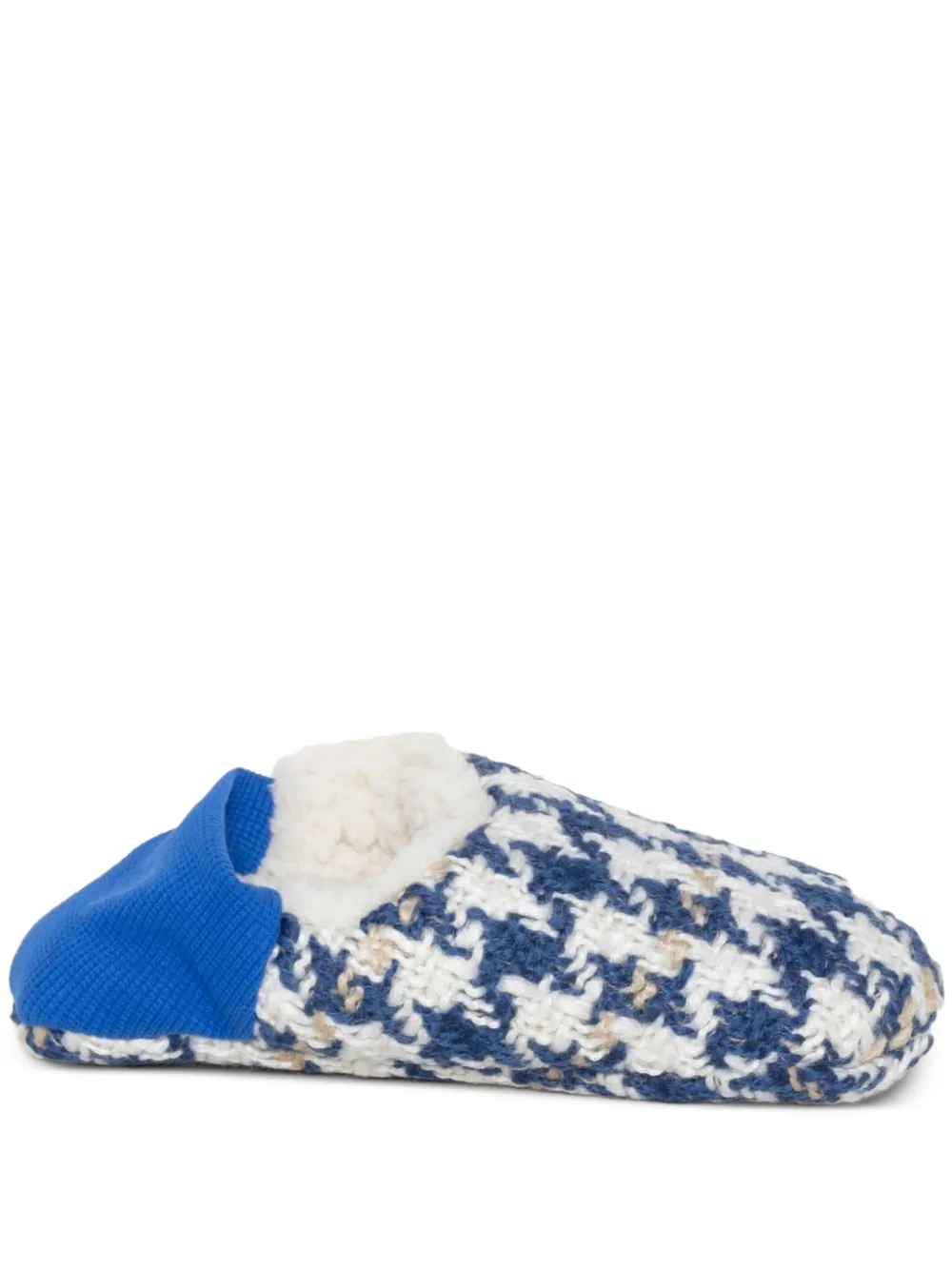 Merippa tweed houndstooth slippers - Blu
