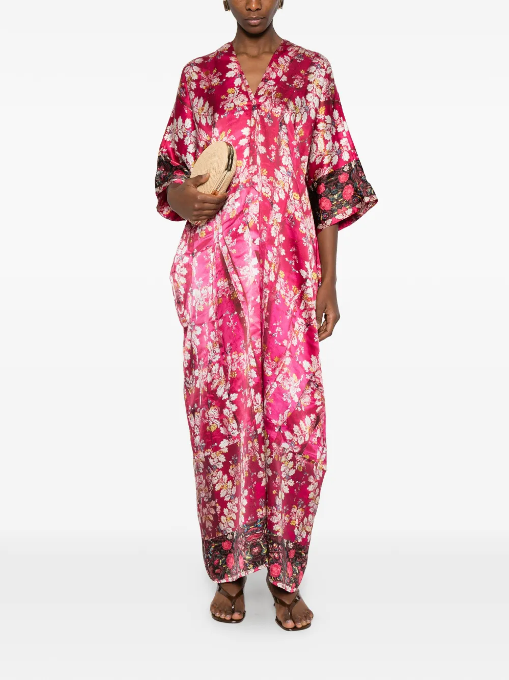 Pierre-Louis Mascia floral V-neck maxi dress - Roze