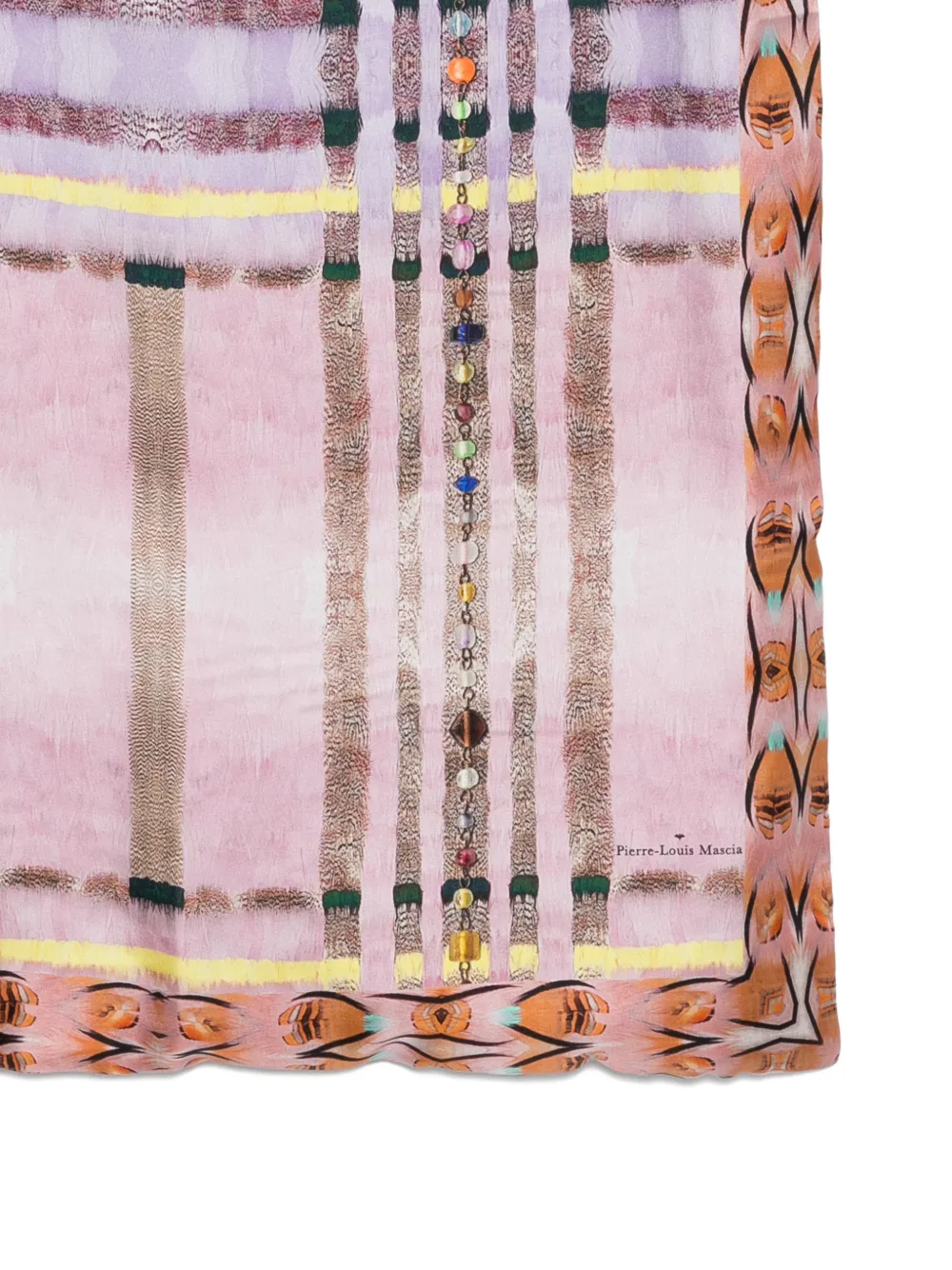 Pierre-Louis Mascia Sjaal met kralenprint Roze