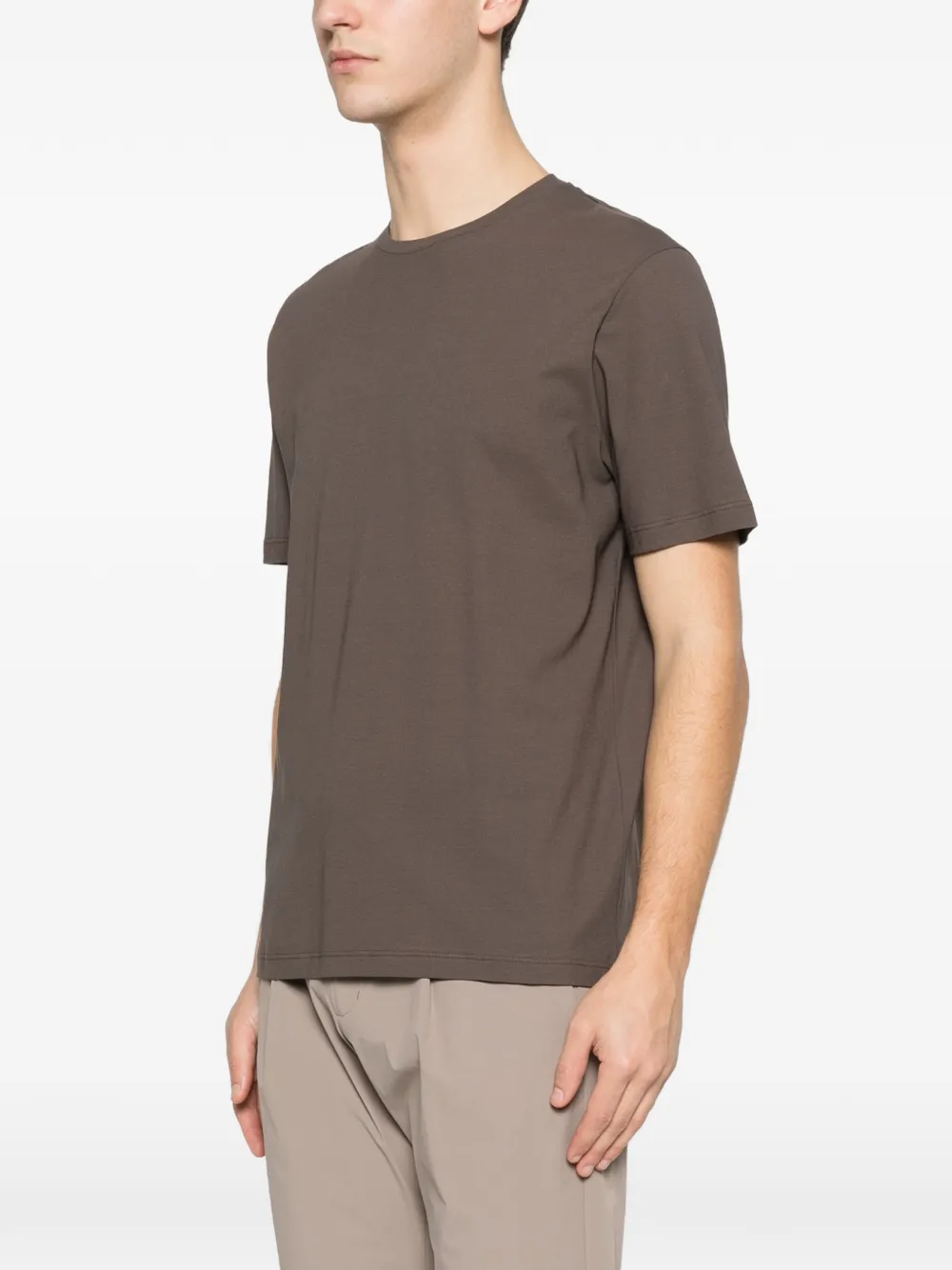 Herno T-shirt met ronde hals Bruin