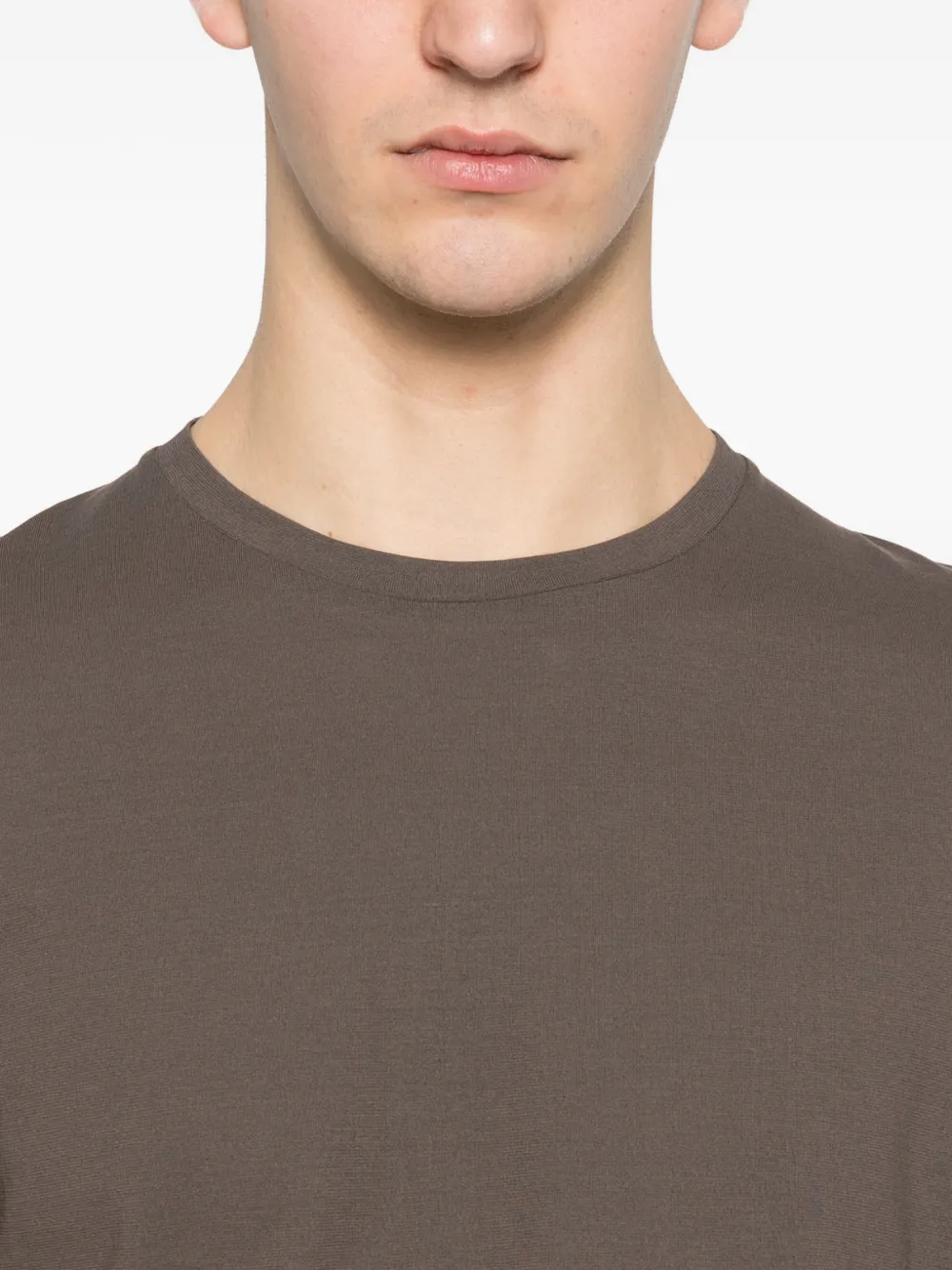 Herno T-shirt met ronde hals Bruin