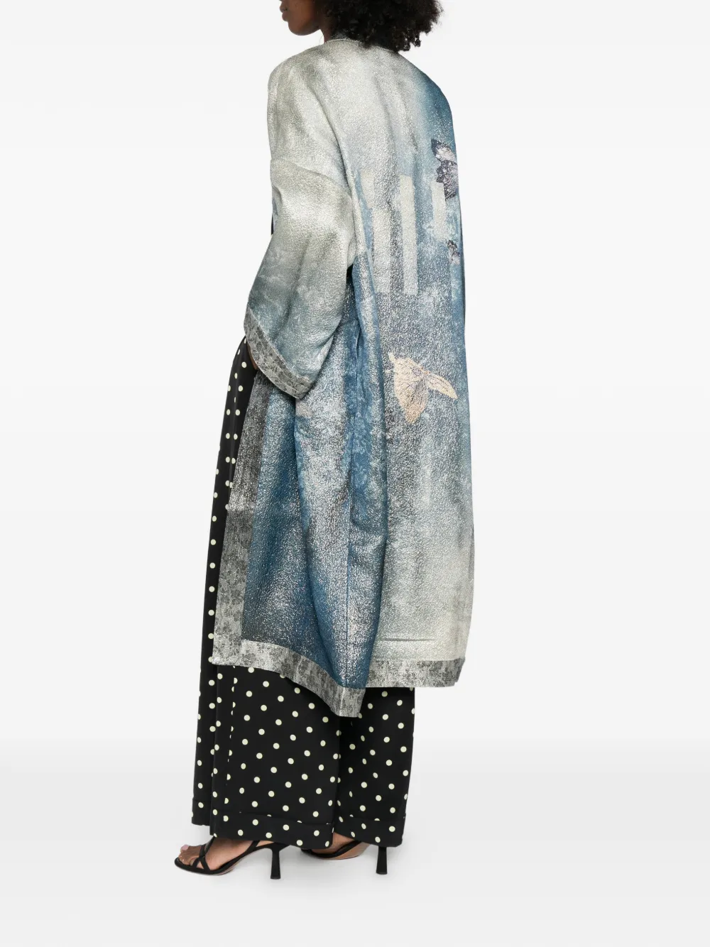 Pierre-Louis Mascia floral-print kimono - Blauw