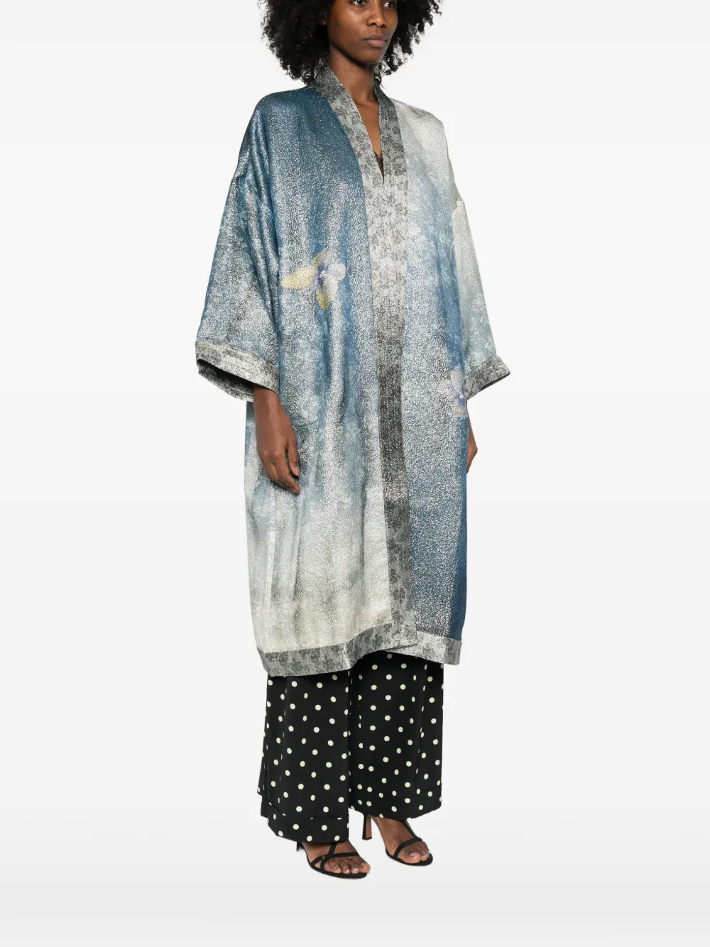 Pierre-Louis Mascia Wikkeljas met bloemenprint Blauw