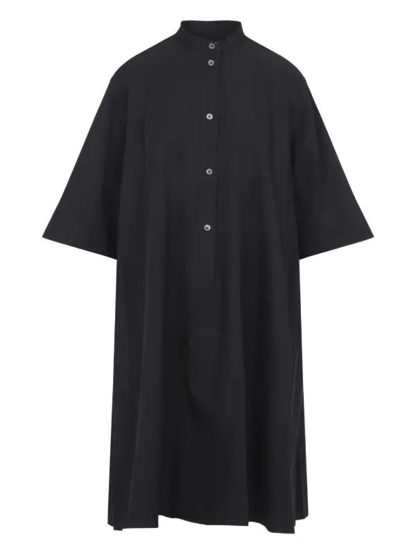 Studio Nicholson Buttoned Shirt Midi Dress in Black