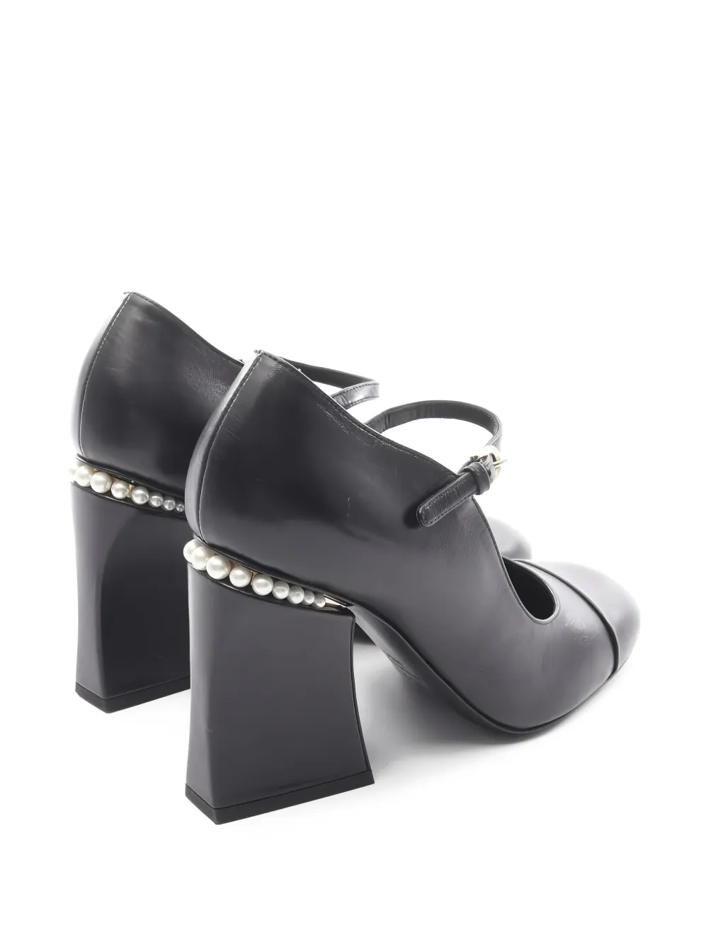 CHANEL Pre-Owned 1986-1988 block-heel pumps - Zwart