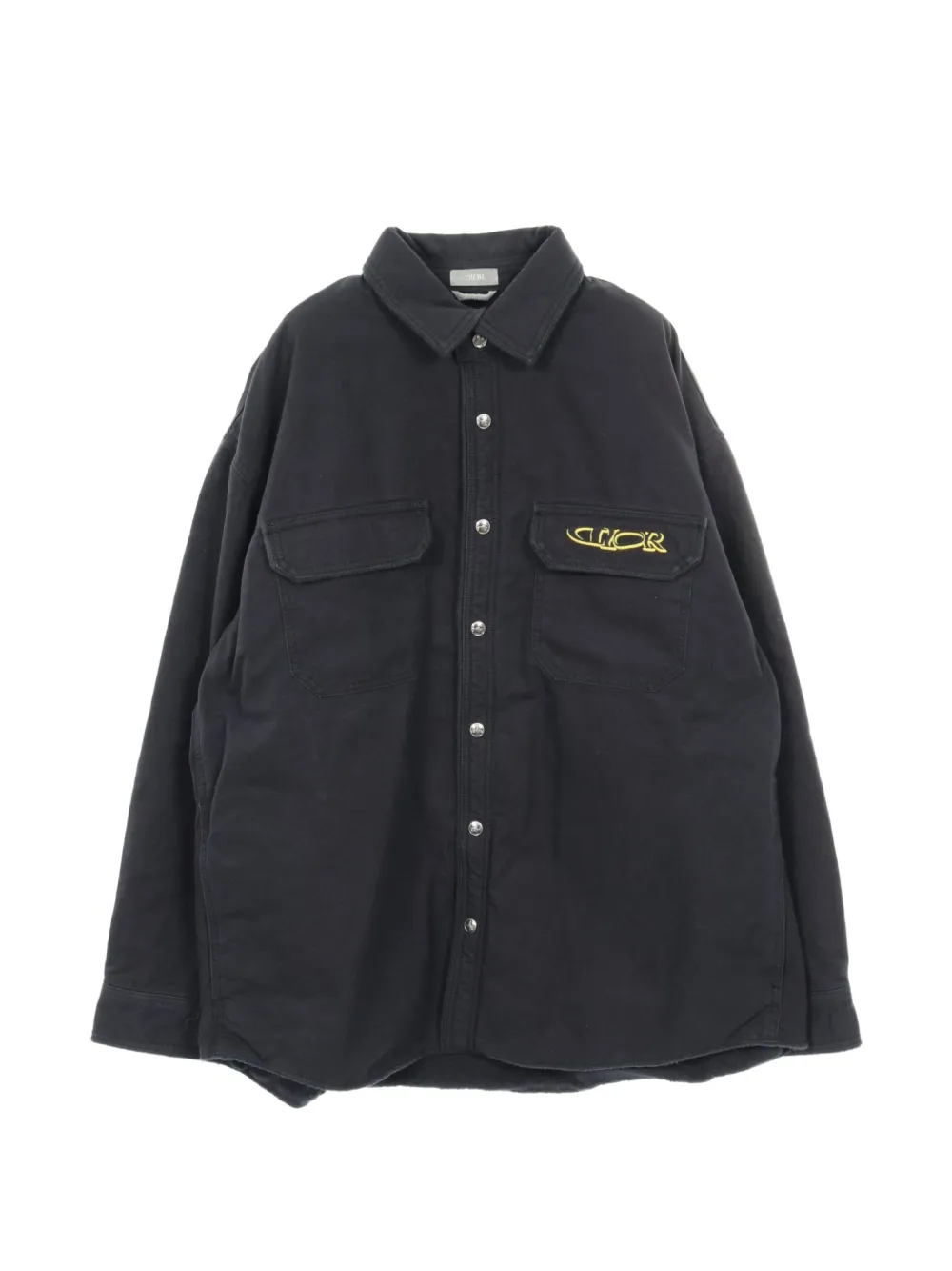 Christian Dior Pre-Owned 2020s embroidered overshirt - Blu