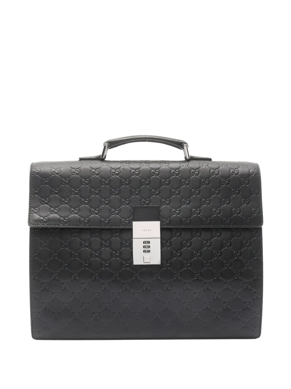 Gucci Pre-Owned 10s leather briefcase - Black