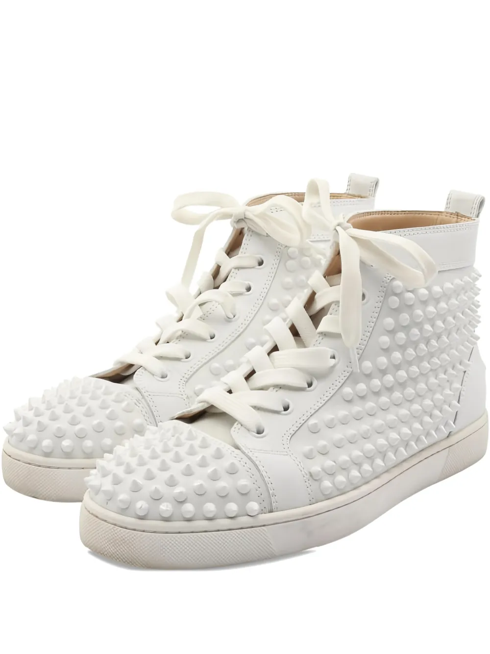Christian Louboutin Pre-Owned 2000s spike-detail sneakers - Bianco