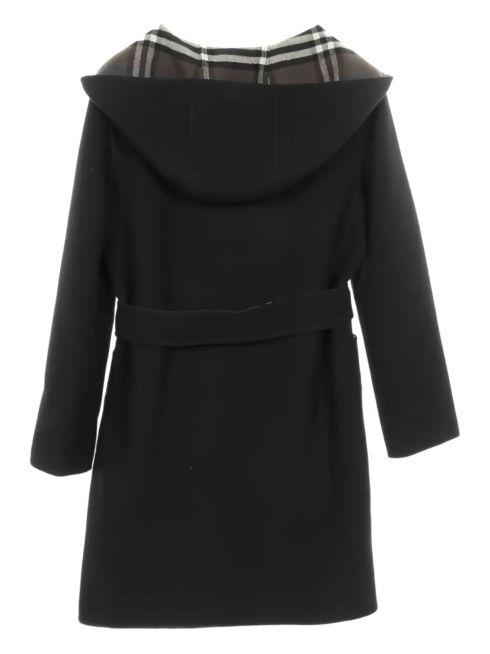 Burberry Pre-Owned 2010s hooded reversible wool coat - Zwart