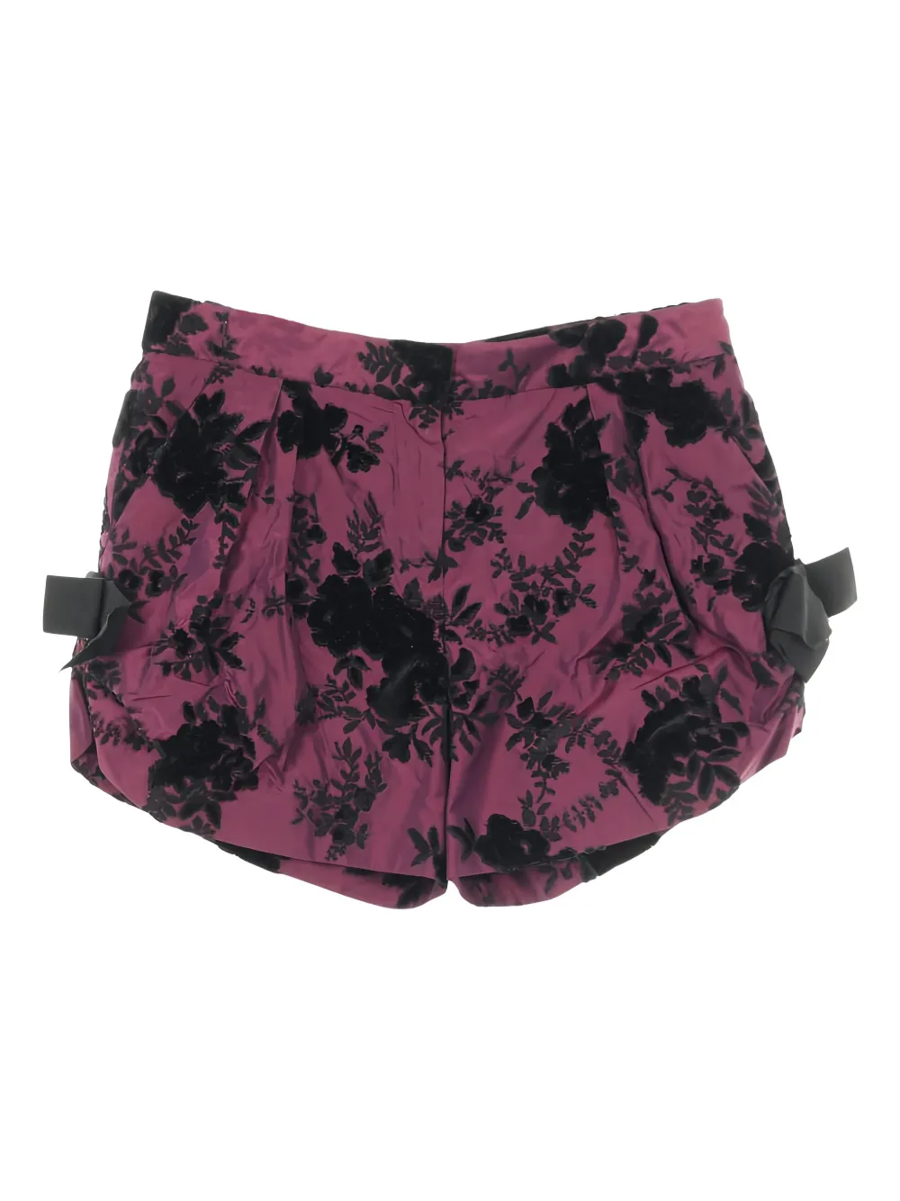 Christian Dior Pre-Owned 2010s ribbon floral shorts - Viola