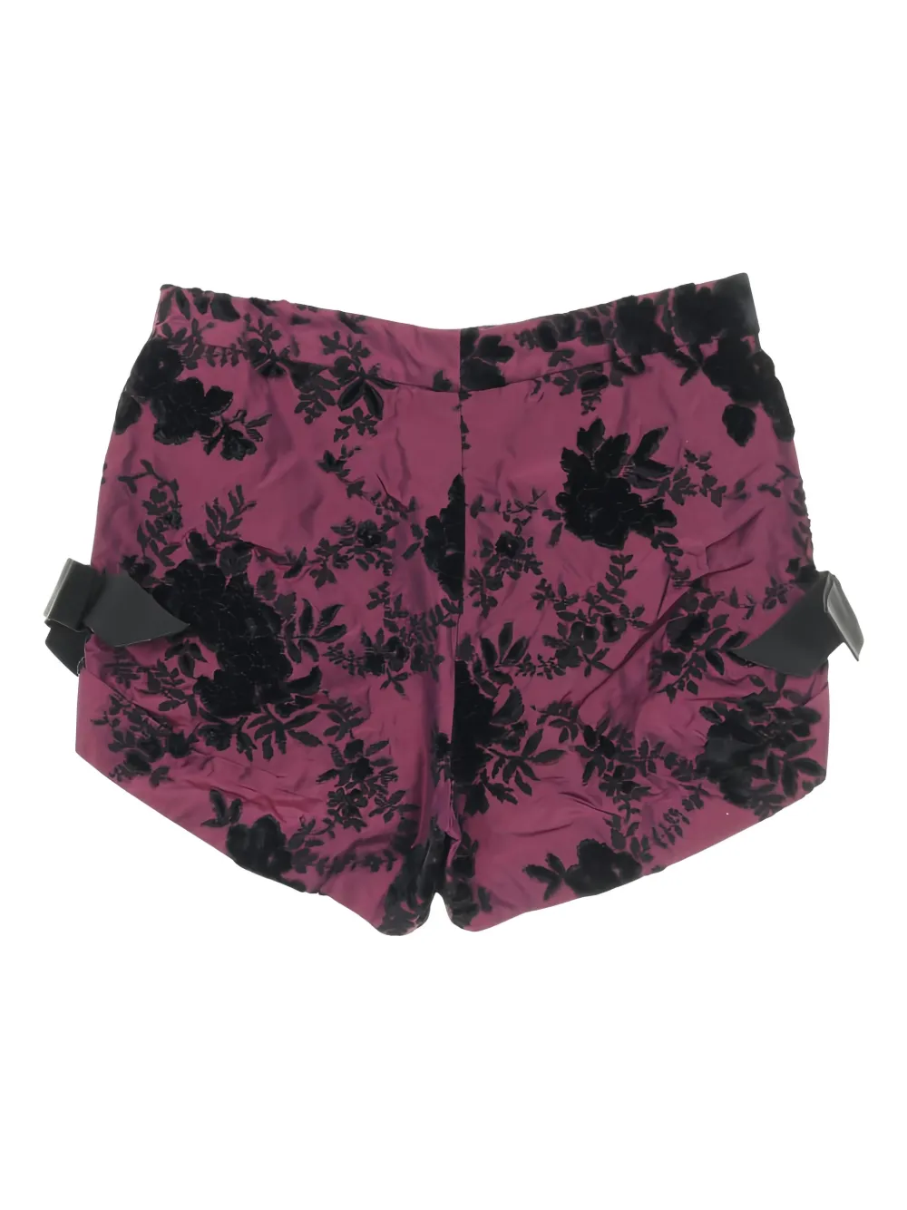 Christian Dior Pre-Owned 2010s ribbon floral shorts - Paars