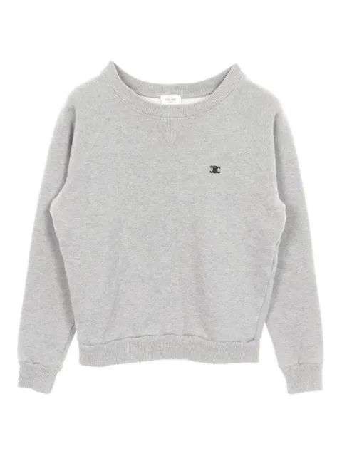 Celine Pre-Owned 2010s logo-embroidered crew-neck sweatshirt