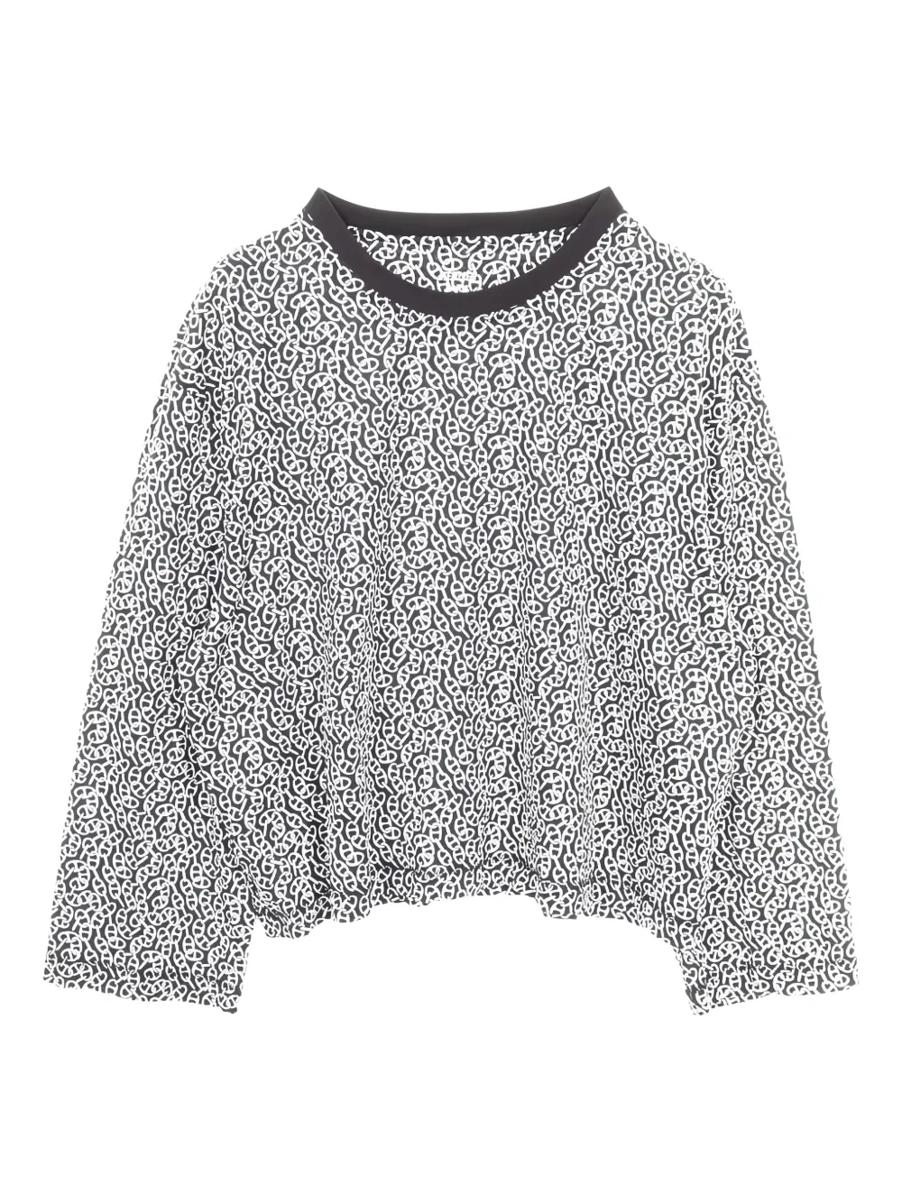 Hermès Pre-Owned Top girocollo con stampa anni 2010 - Nero