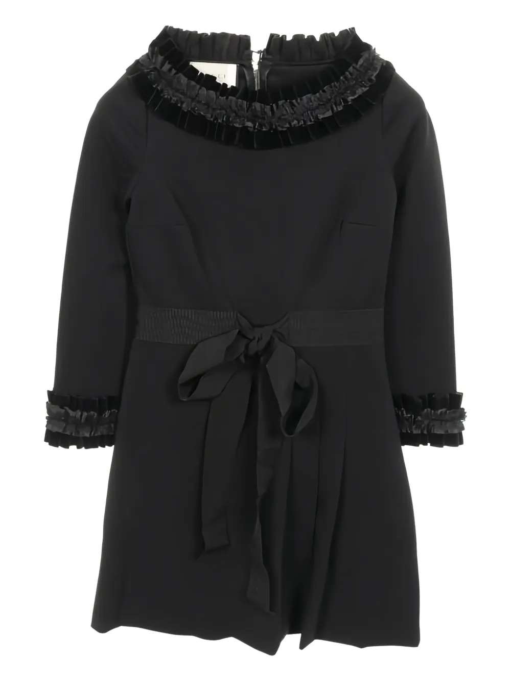 Gucci Pre-Owned 2010s frill ribbon dress - Nero