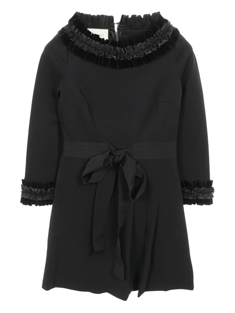 Gucci Pre-Owned 2010s frill ribbon dress - Nero