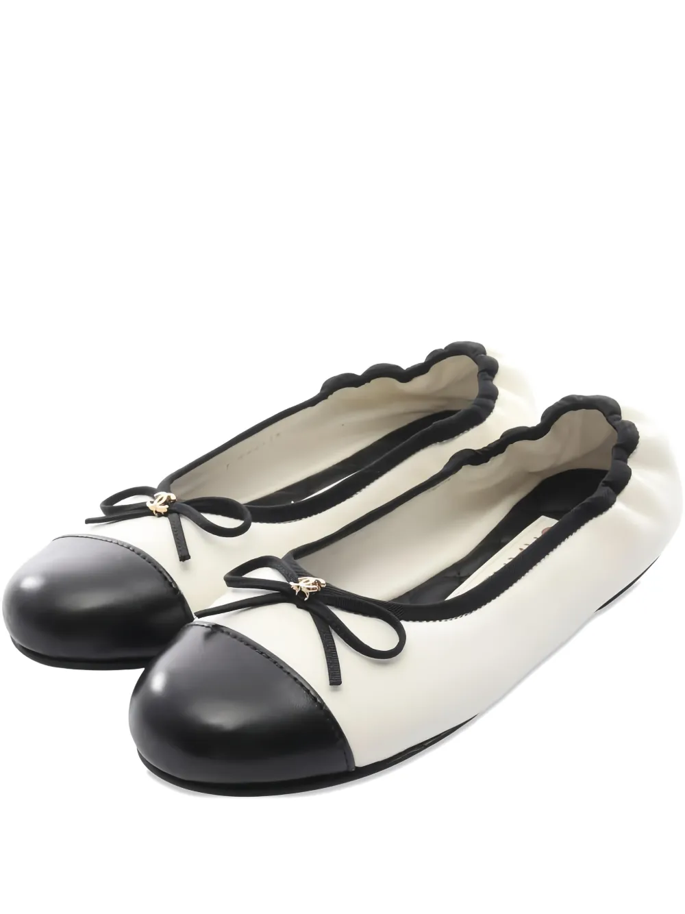 CHANEL Pre-Owned 1986-1988 Coco Mark Ballerinas - Weiß