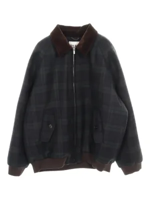Miu Miu checked-pattern teddy-fleece Jacket | Grey | FARFETCH