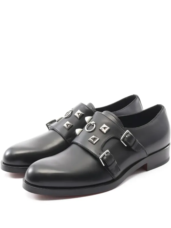 Herms Pre-Owned 2020s Studded Monk Shoes | Black | FARFETCH GE