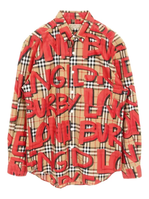 Burberry Pre-Owned camisa con estampado de grafiti 2010
