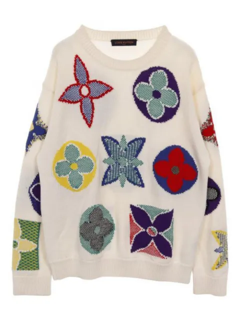 Louis Vuitton Pre-Owned Flower Monogram tröja från 2010-talet