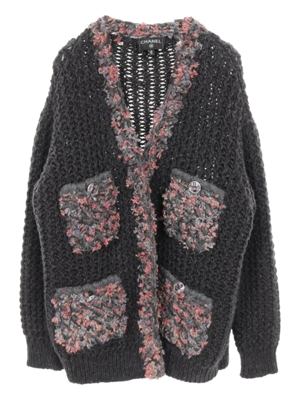 CHANEL Pre-Owned Cardigan con scollo a V 1986-1988 - Grigio