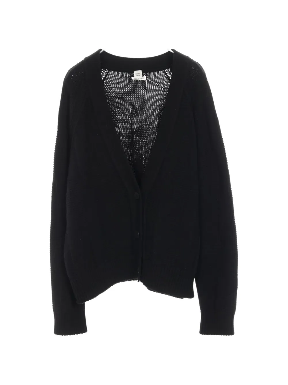 Hermès Pre-Owned 2010s V-neck wool cardigan - Black