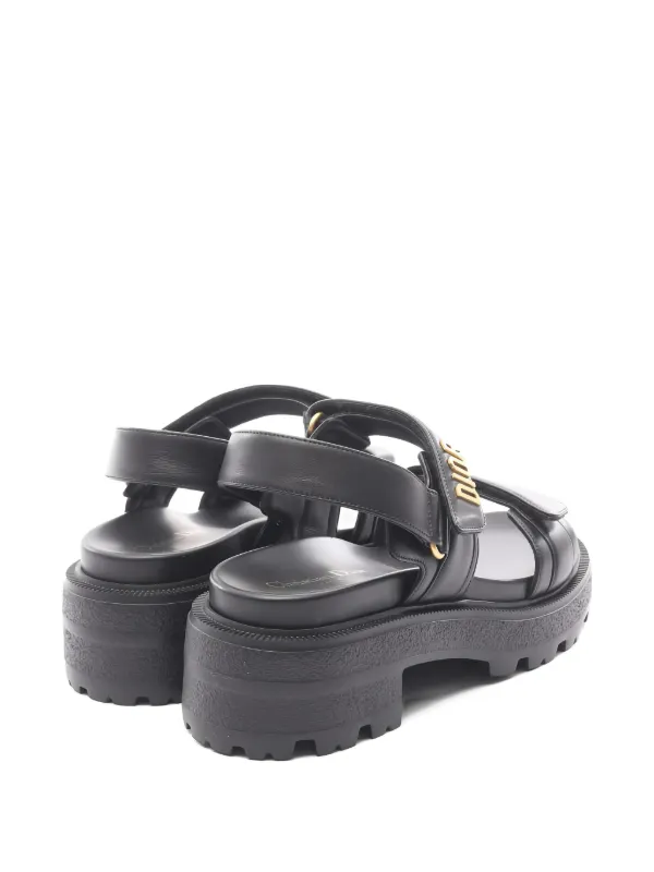Christian Dior Pre-Owned 2020s Dioract Platform Sandals | Black