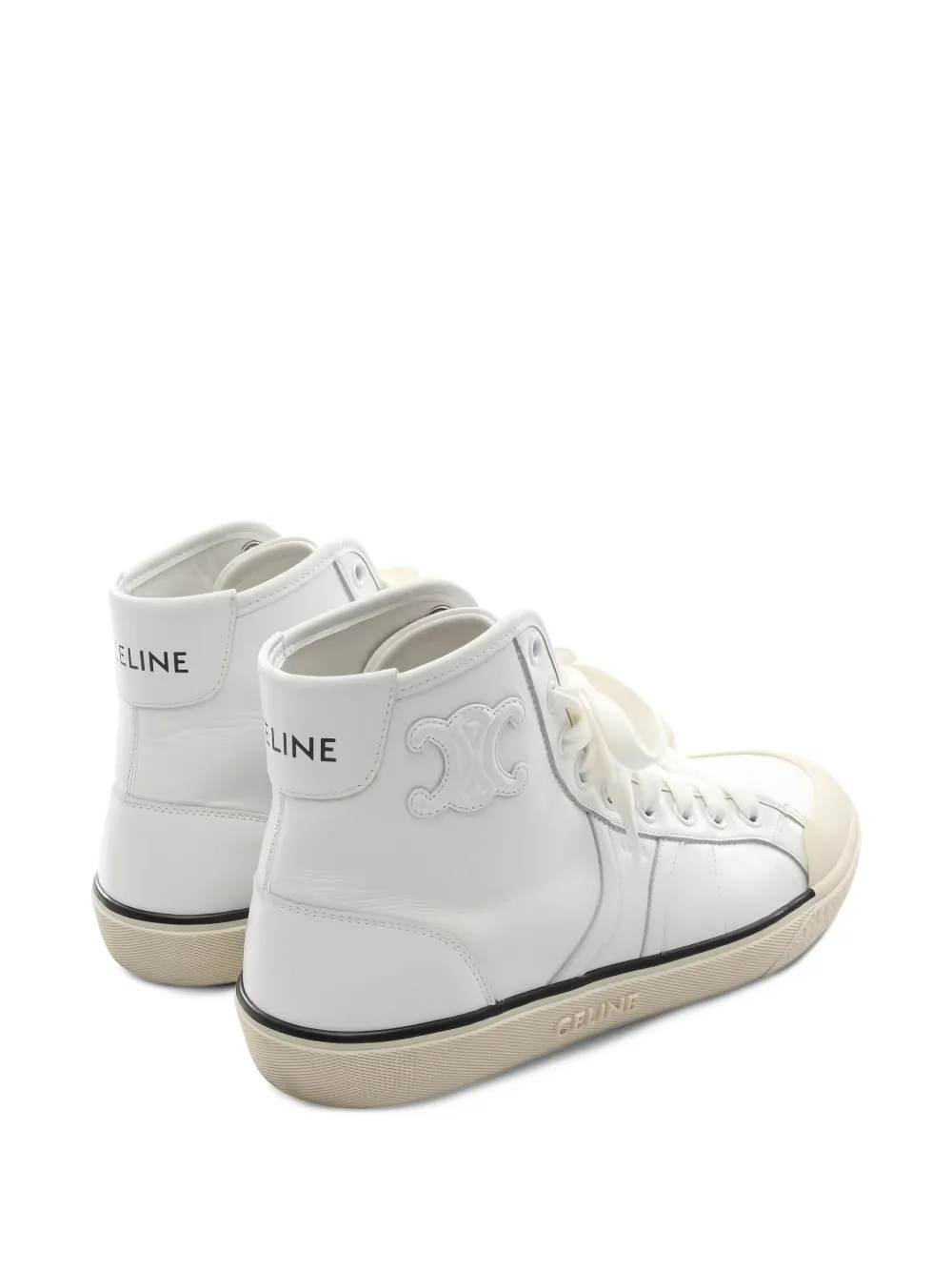Celine Pre-Owned 2010s Triomphe leather sneakers - Wit