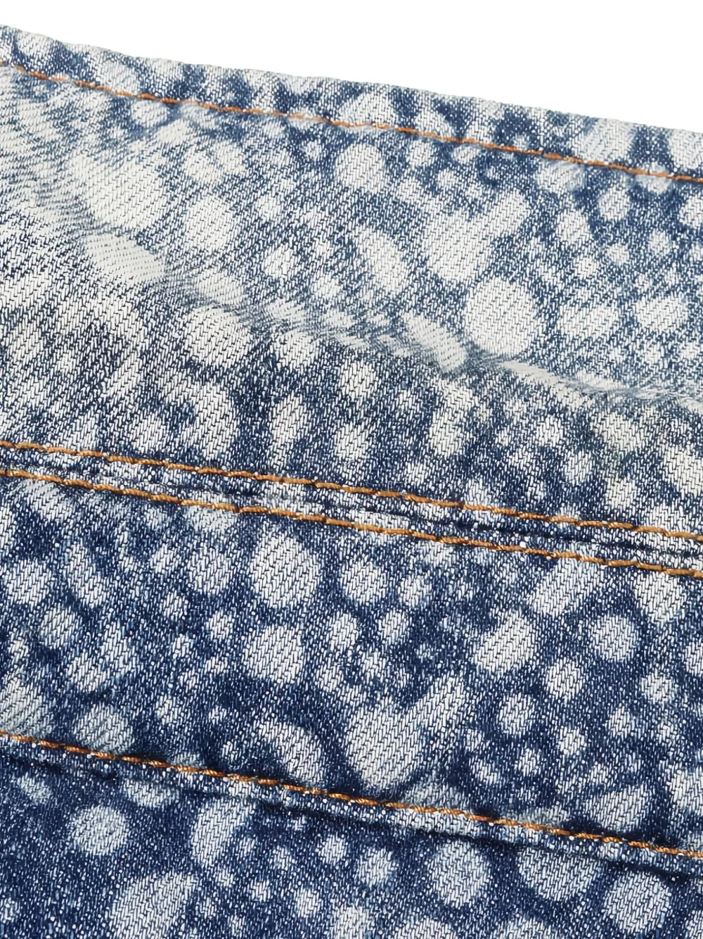 X Yk 2010s Pumpkin-Print Denim Jacket