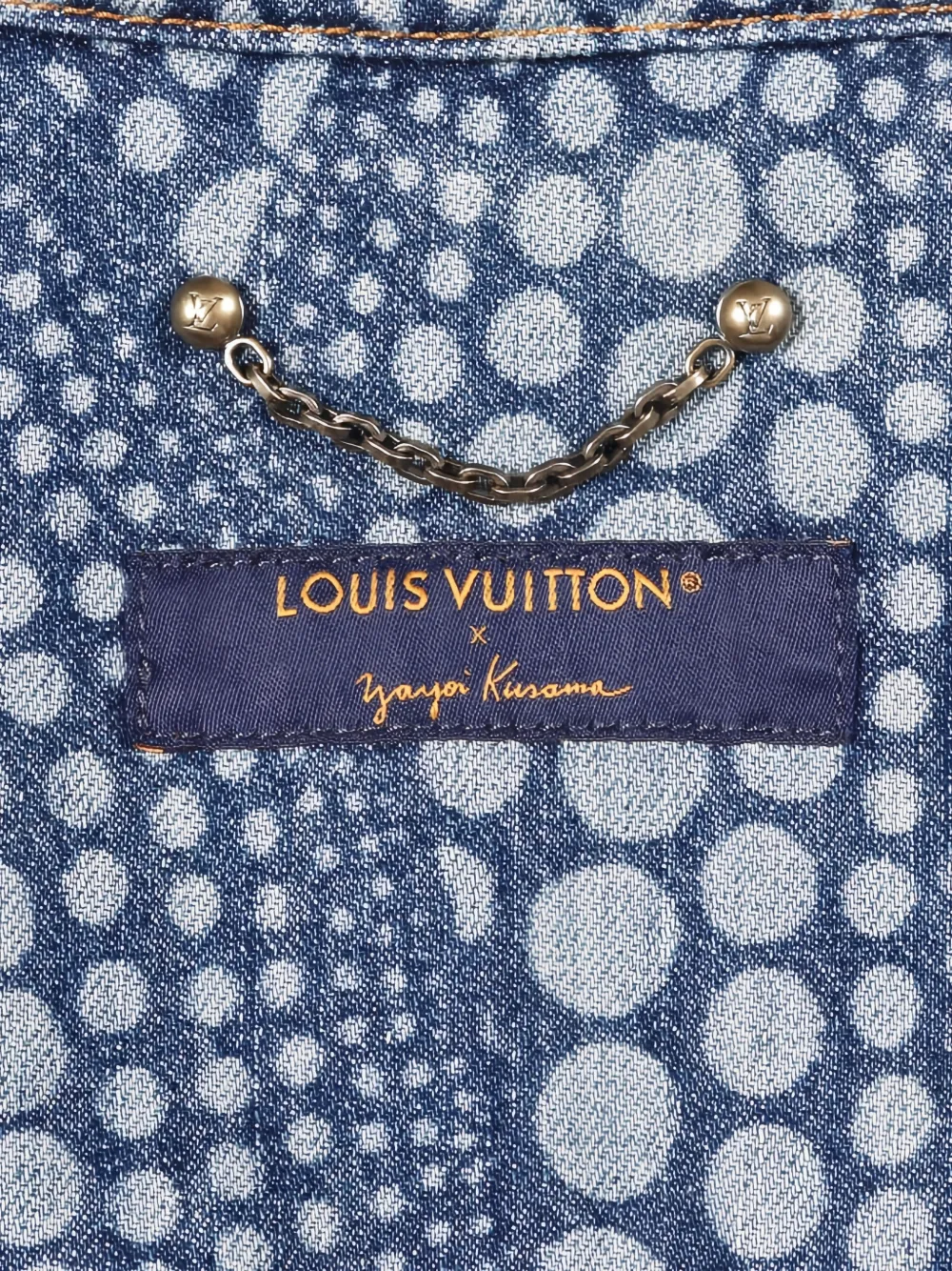 X Yk 2010s Pumpkin-Print Denim Jacket