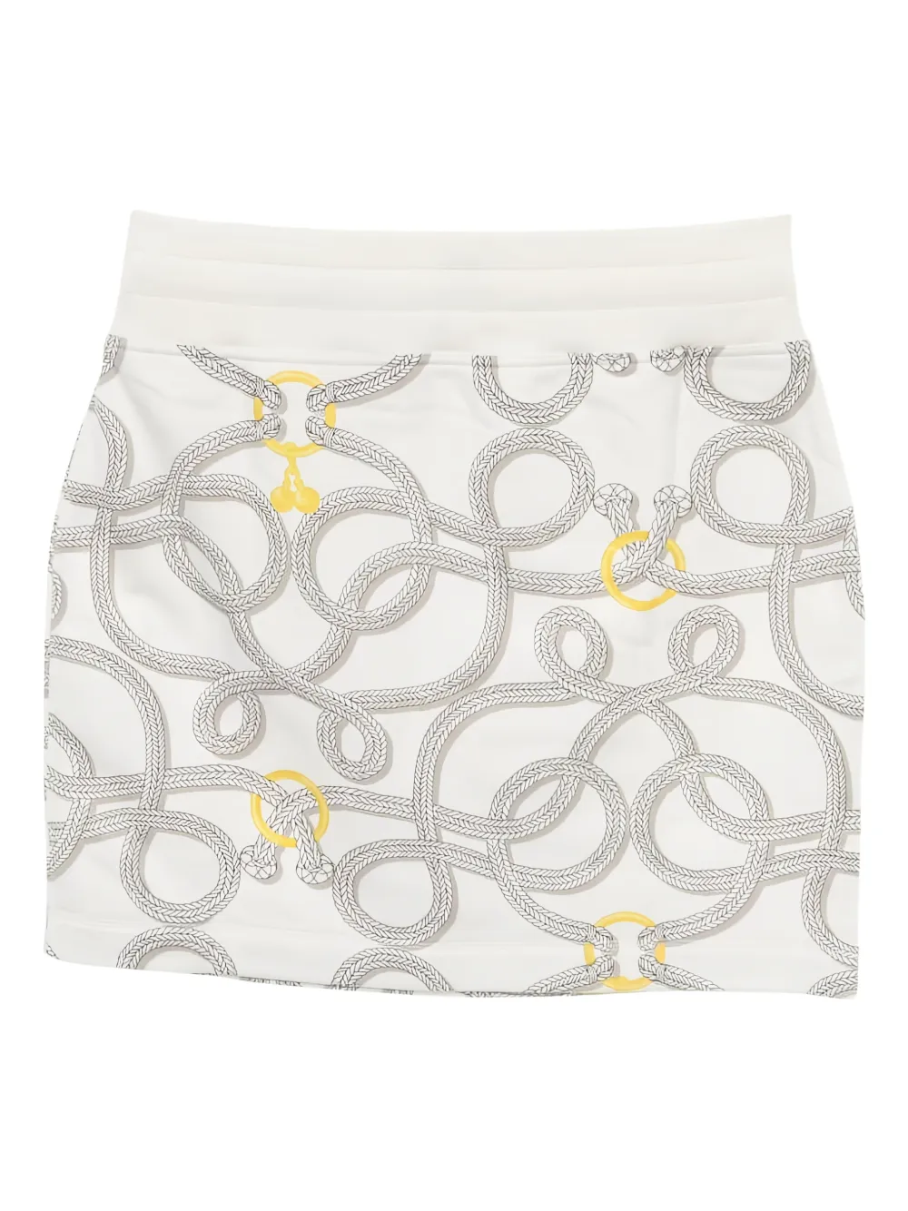 Herm&egrave;s Pre-Owned 2020s Palefroi Remix katoenen mini-rok met touw - Wit