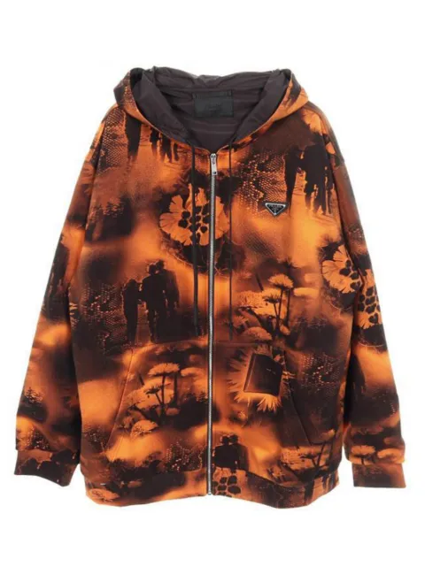 Prada Pre-Owned 2010s graphic-print zip-up hoodie