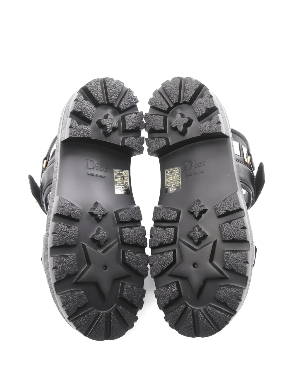 Christian Dior Pre-Owned 2020s Dioract platform sandals - Zwart