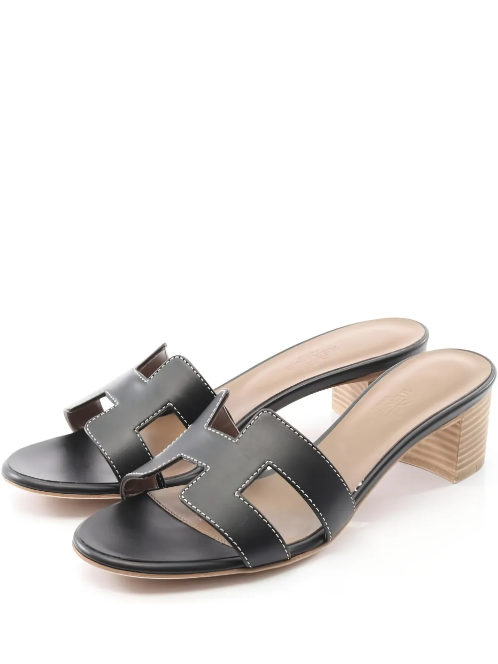 Hermès Pre-Owned Sandali Oasis con tacco largo anni 2020 - Nero