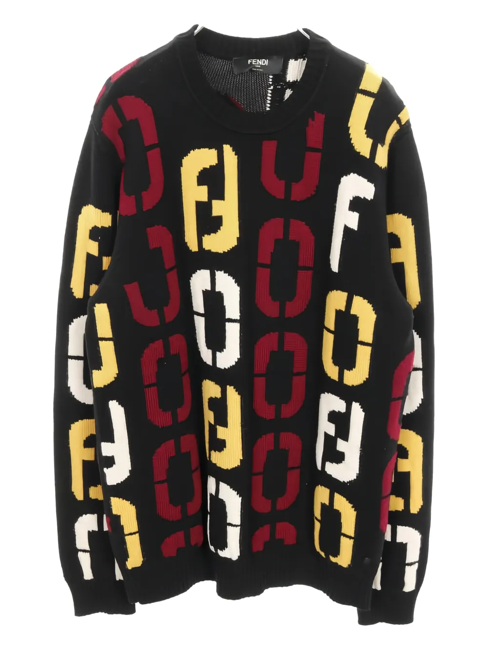 Fendi Pre-Owned 2000s logo crew-neck sweater - Nero
