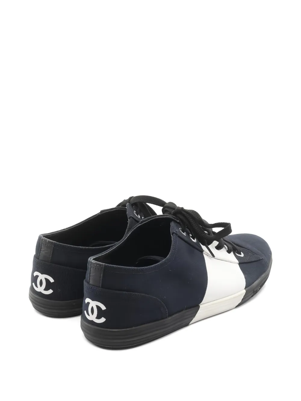 CHANEL Pre-Owned 1986-1988 coco mark canvas sneakers - Blauw