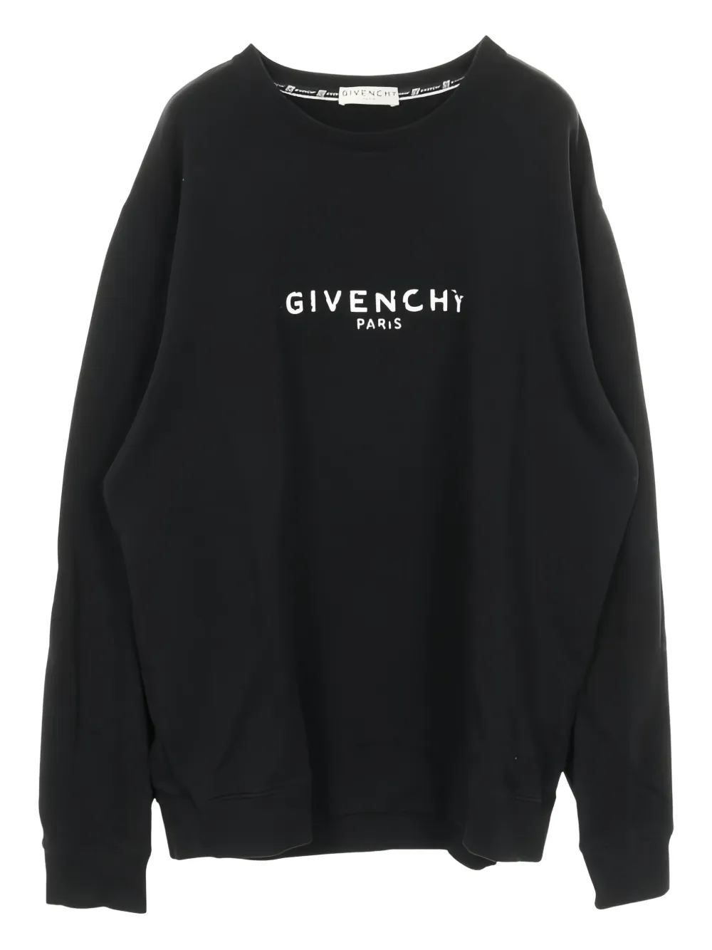 Givenchy Pre-Owned sudadera con logo estampado y cuello redondo 2010 | negro | Image 1